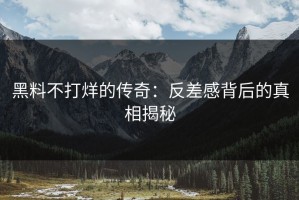 黑料不打烊的传奇：反差感背后的真相揭秘