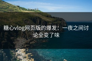 糖心vlog网页版的爆发：一夜之间讨论全变了味