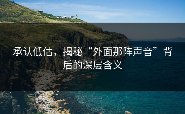 承认低估，揭秘“外面那阵声音”背后的深层含义